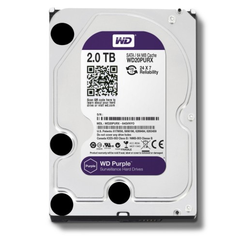 Western Digital Purple WD20PURZ 2TB Surveillance HDD